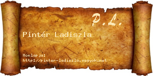Pintér Ladiszla névjegykártya